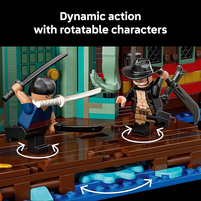 Lego ONE Piece The Baratie Floating Restaurant Building Set for Adults - Collectible Building Blocks for Anime Fans, 18+ - Arts and Crafts DIY Kit W/10 Minifigures - Gift Idea for Birthdays - 75640
